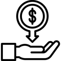 Icon of hand saving money